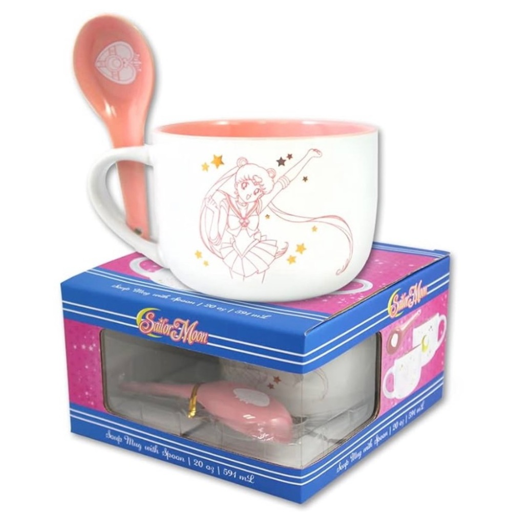 NEW IN BOX. Sailor Moon Mug with Spoon Set. 20 oz. 591 mL. Fun